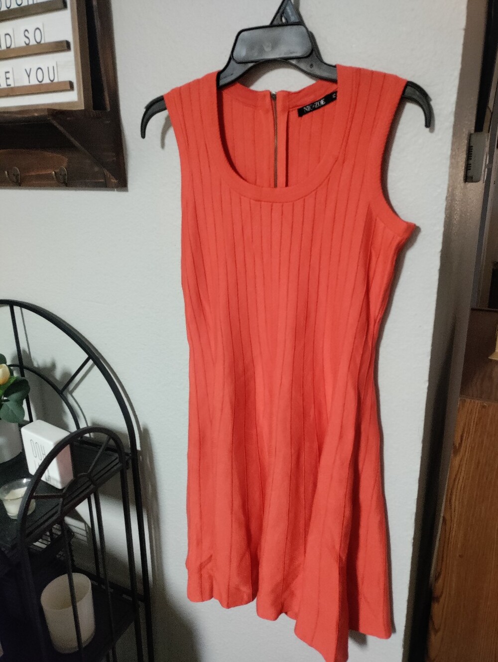 Nic & Zoe Coral Knit Dress Size Petite Small